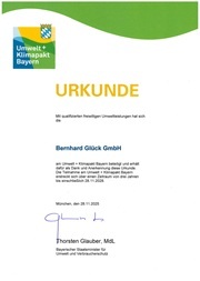 Glück Umwelt Urkunde
