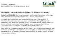 Presse Statement Brand Förderband